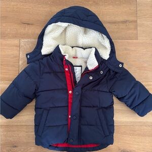 GAP Toddler Winter Jacket in Navy and Red